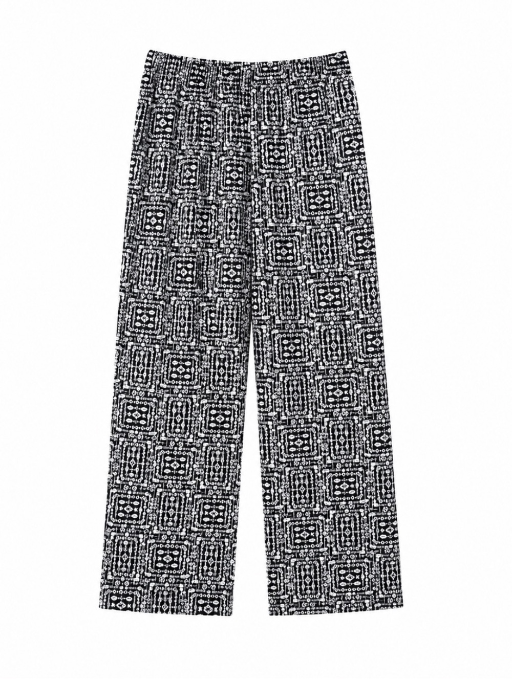 4/$20➡️ mandee Black & White Patterned Loose Fit Ankle Pants – Size Medium GUC